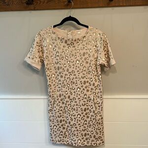 J Crew crewcuts girls glitter leopard dress size 14